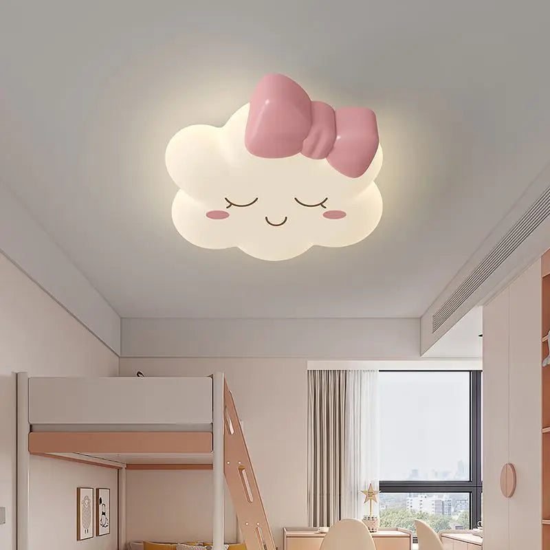 plafonnier romantique pour chambre d enfant avec nœud élégant - vue 3 sur 12