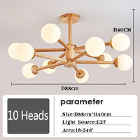 Moderner Glas-Kronleuchter mit Lampenschirm für die Innendekoration