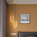 Moderne LED-Pendelleuchte Ellipse mit Höhenverstellung