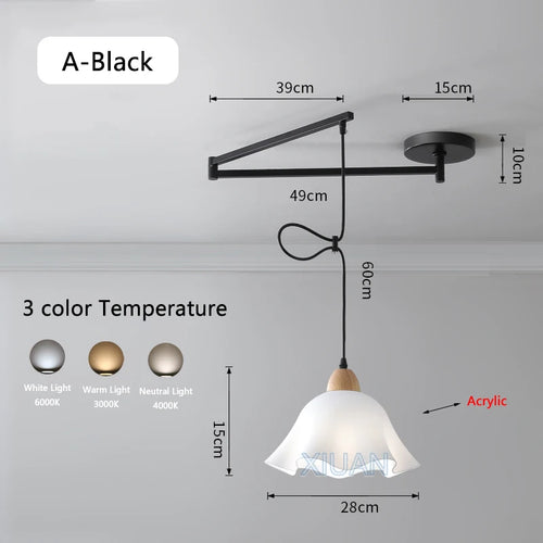 Moderne LED-Pendelleuchte mit schwenkbarem Arm - vue 22 sur 30