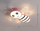 plafonnier abeille rose et or pour l'éclairage des enfants