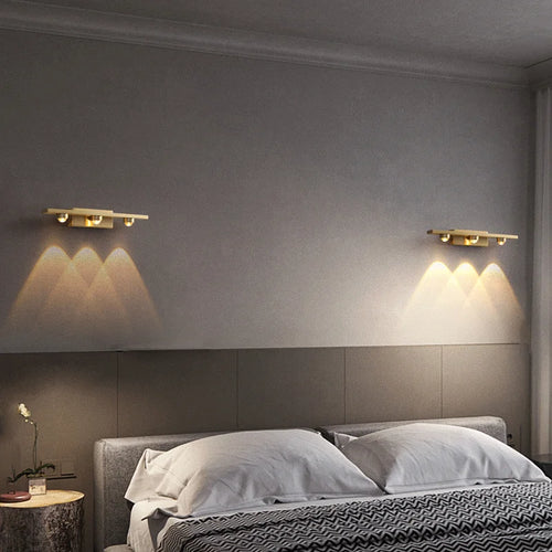Wandleuchte mit Projektion warmes Licht modernes Design Atmosphäre - vue 3 sur 9
