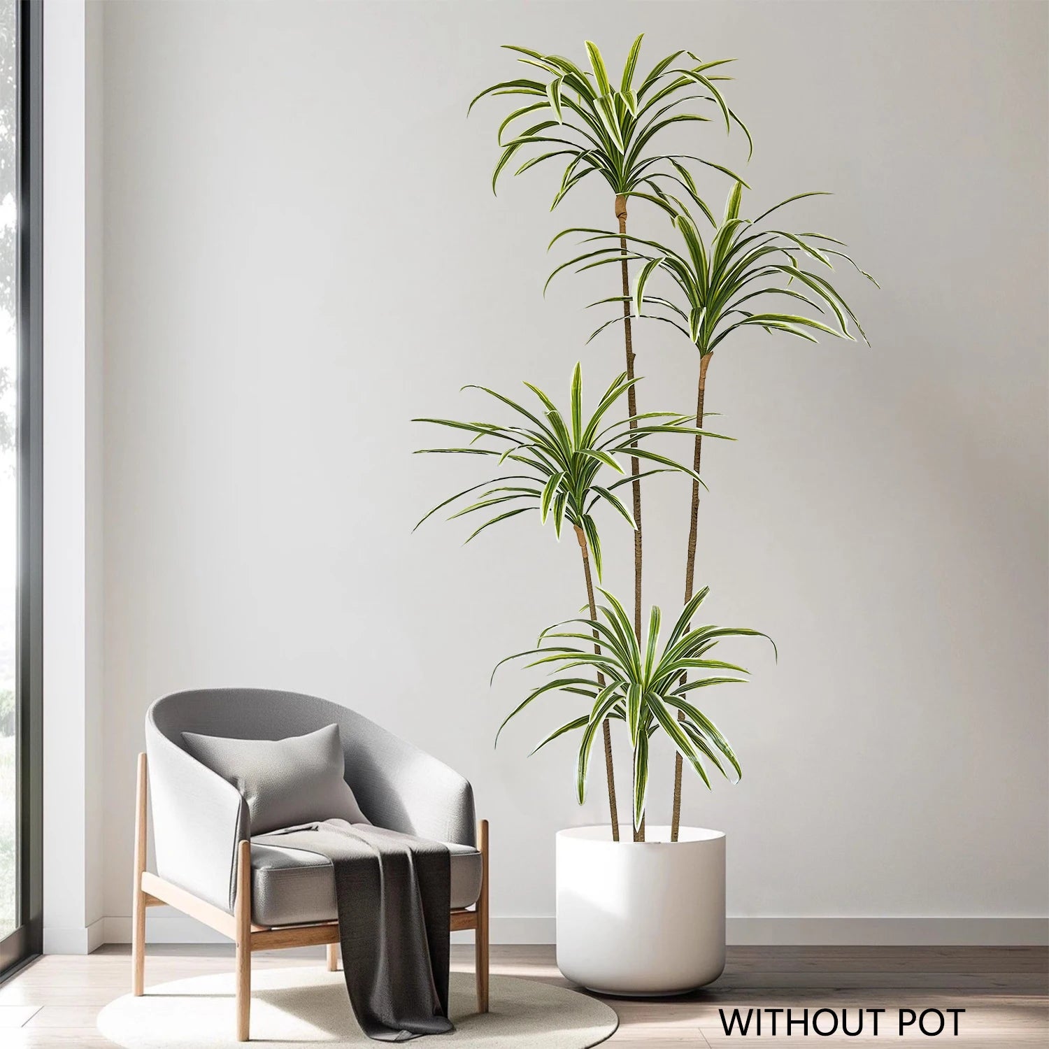 lot de 3 plantes artificielles dracaena pour une décoration réaliste