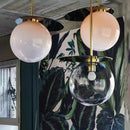 Moderne Pendelleuchte aus getöntem Glas für die Inneneinrichtung