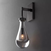 Style rétro luxe goutte d'eau applique éclairage intérieur LED moderne noir corde applique décoration de la maison salon chambre