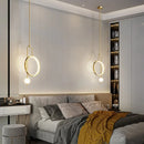 SANDYHA Moderne suspension Plafonnier anneau rond verre décoration de la maison accessoires chambre salle à manger Lustre intérieur