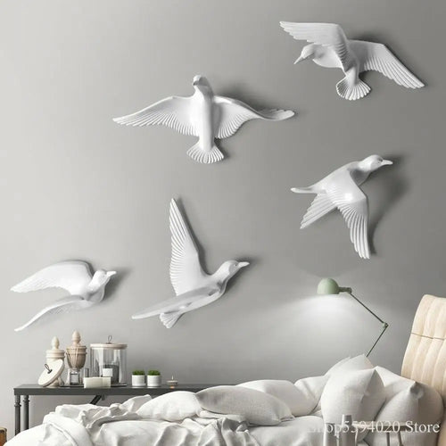 décoration murale créative en forme de mouette décoratif - vue 3 sur 36