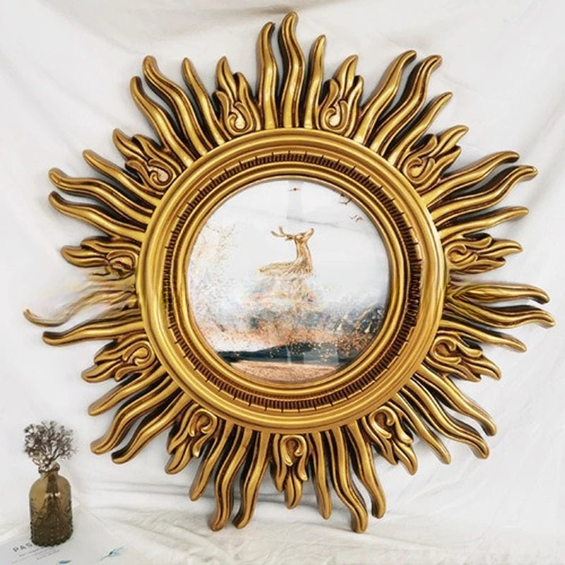 miroir décoratif mural sun apolo art designs or argent - vue 4 sur 14