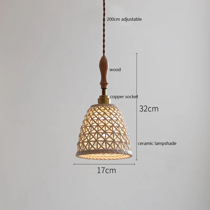 Moderne Pendelleuchte aus Keramik in Blumenform - vue 30 sur 30
