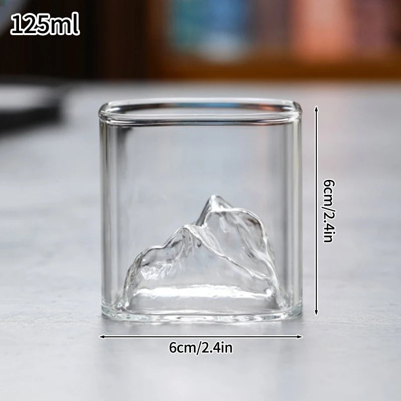 Verre relief montagne style whisky multi boissons