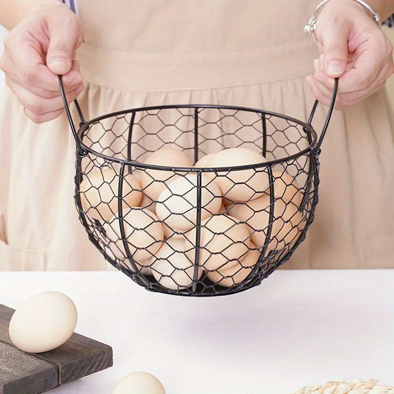 panier à œufs en métal pour rangement de cuisine - vue 4 sur 6