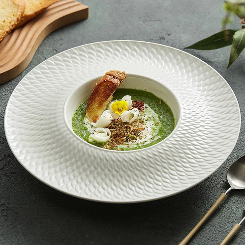 Assiette porcelaine motif dragon phénix style nordique