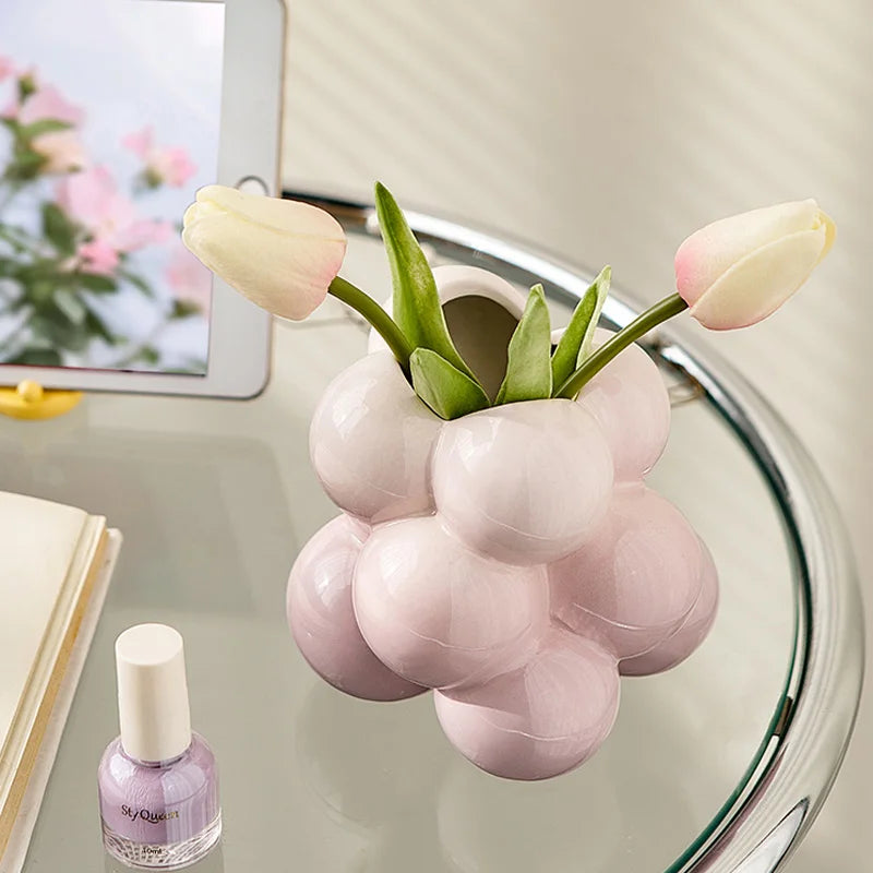 vase moderne en céramique pour décoration florale élégante - vue 7 sur 9
