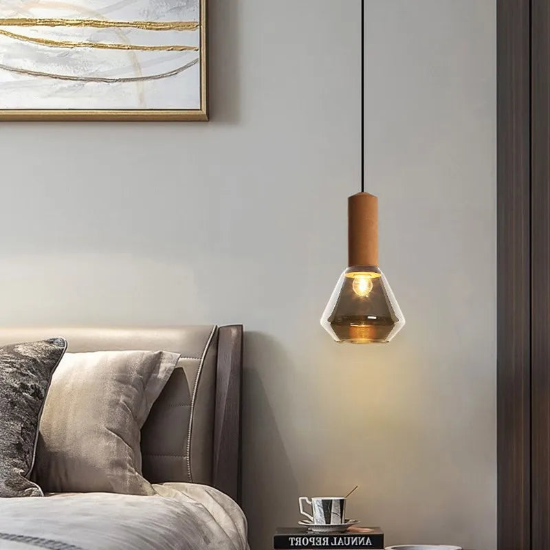 suspension Luxe cuivre LED nordique 19CM verre dépoli chambre décor luminaire suspendu étude salon allée maison lampe Lustre - vue 6 sur 10