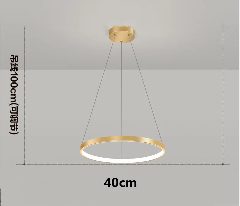 Moderner LED-Ring für minimalistische Dekoration als Pendelleuchte