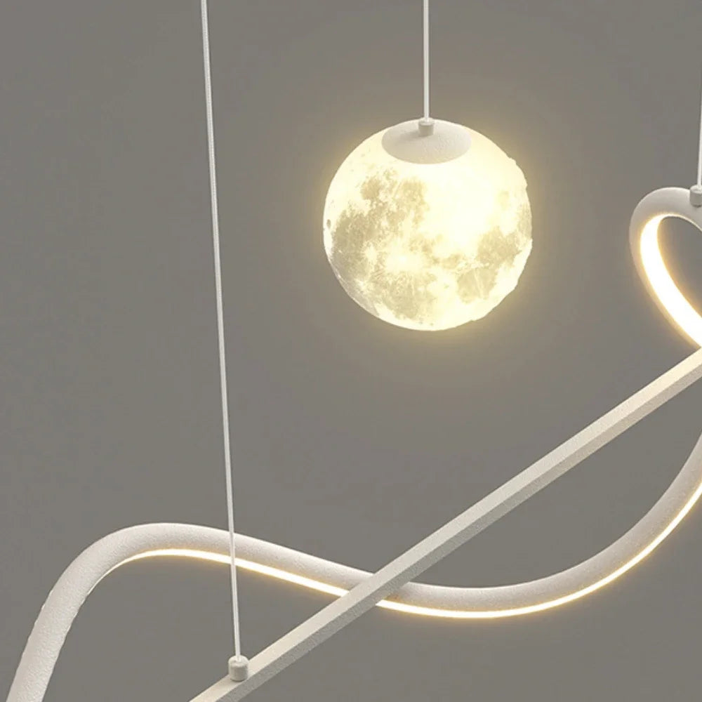 suspension linéaire moderne pour décoration intérieure nordique - vue 5 sur 8