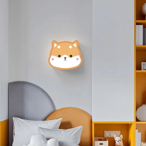 Kreative Shiba Inu Dinosaurier Wandleuchte für Kinder - vue 4 sur 8