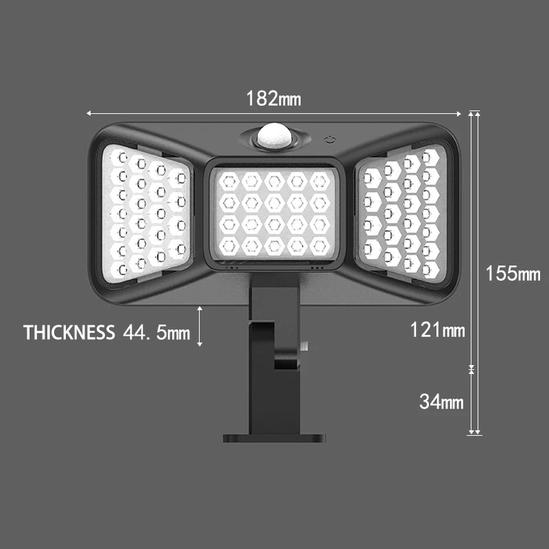 Applique murale extérieur cour jardin couloir Ip65 solaire Led étanche - vue 7 sur 6