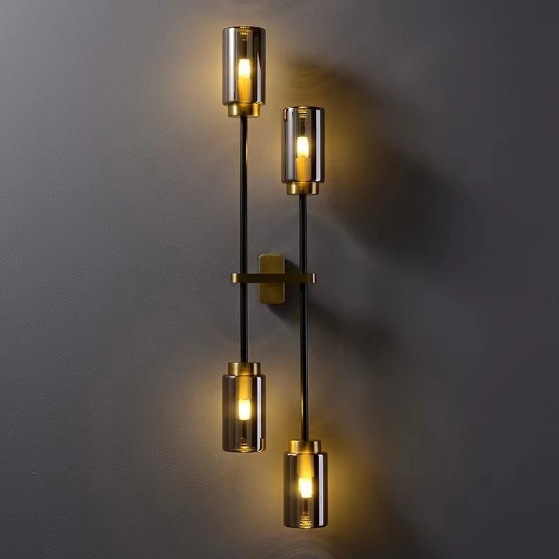 Applique murale moderne en verre noir - vue 5 sur 8
