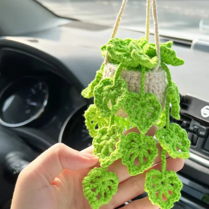crochet suspendu créatif pour décoration de voiture plante en pot - vue 33 sur 34
