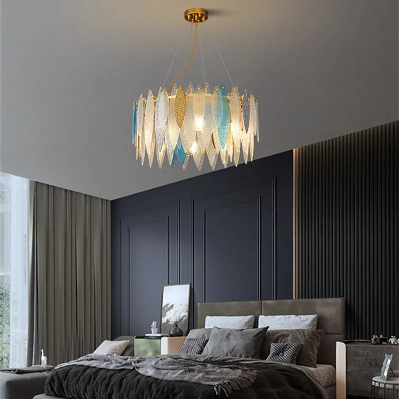 lustre en verre nordique pour décoration intérieure élégante - vue 6 sur 19