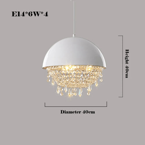 suspension créative en cristal hémisphère pour intérieur élégant - vue 18 sur 18