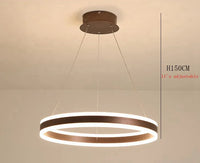 lustre circulaire à led design avec intensité variable pour intérieur