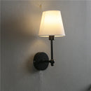 applique murale led rétro américaines couvertes de lin luxueuses