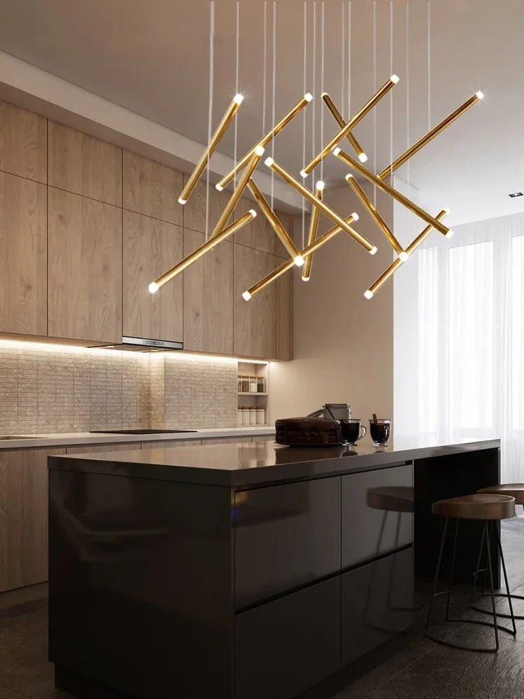 lustre led minimaliste moderne pour restaurant bar entreprise café magasin - vue 5 sur 11