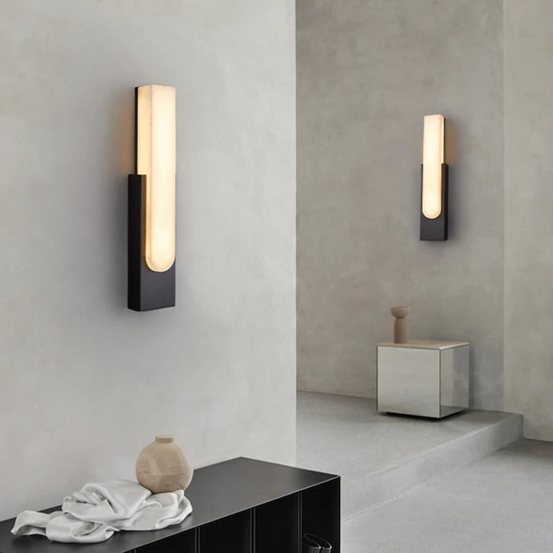 Applique murale LED en marbre au Design moderne - vue 3 sur 11