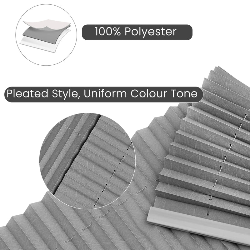 Store plissé occultant sans perçage pour porte fenêtre