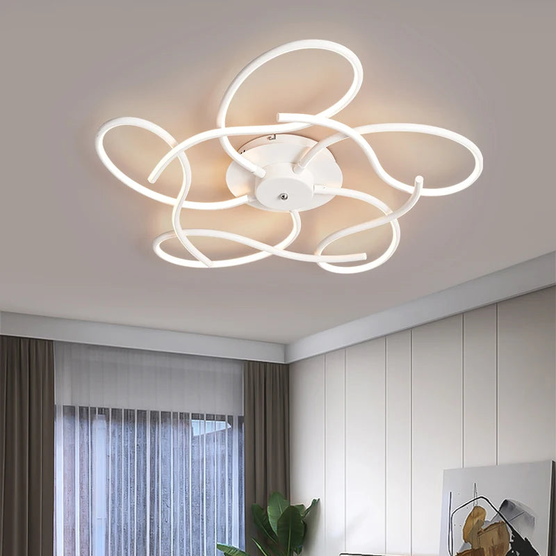 Gleam Modern LED Chandelier For Home Living Room Decoration, Bedroom Home Decoration, Ceiling Chandelier For Smart Home - vue 3 sur 10