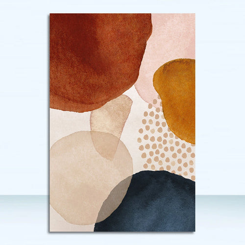 affiche murale aquarelle abstraite géométrique nordique décoration artistique