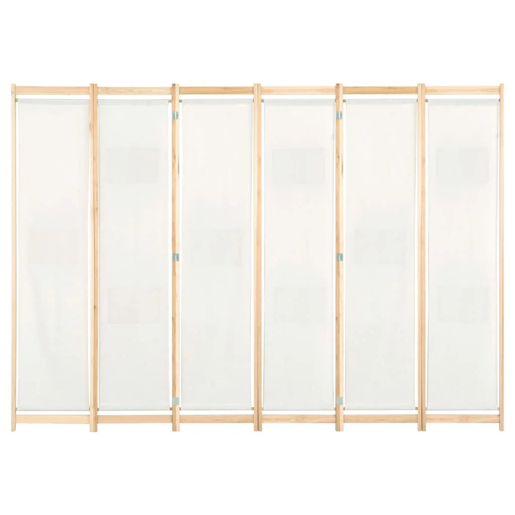 6-panel cream parting Wall, 240x4 cm fabric