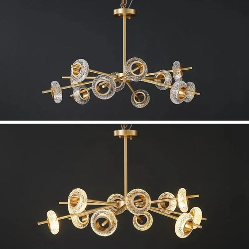 lustre moderne en cristal design pour décoration intérieure