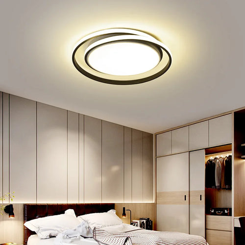 lustre led rond télécommandé style moderne simple