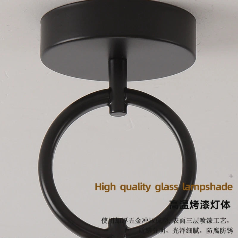 plafonnier led en verre moderne nordique de haute qualité
