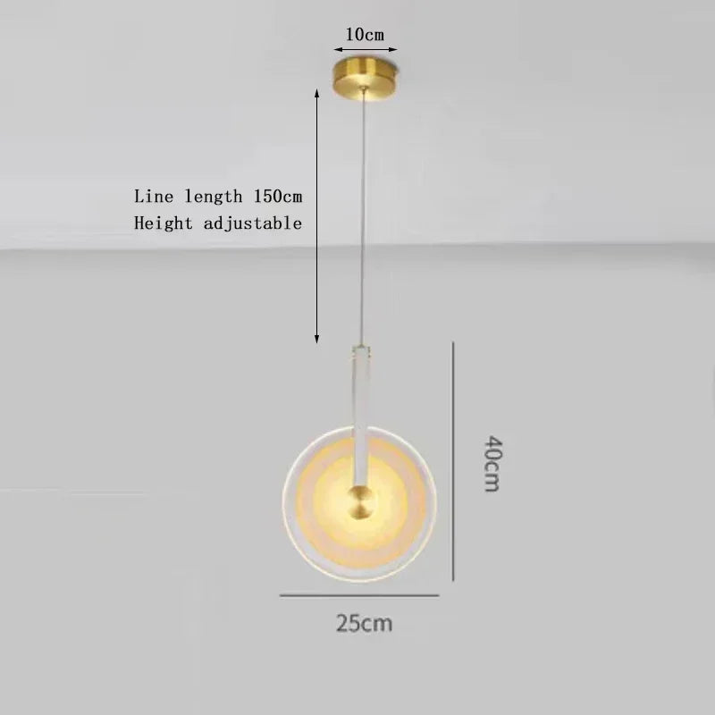 lustre nordique moderne en cuir et verre pour décoration intérieure - vue 10 sur 10