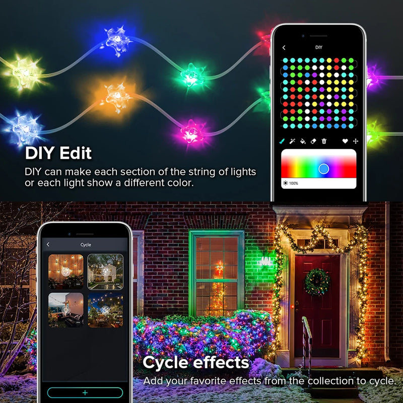 guirlande lumineuse usb ws2812b décorative pour fêtes et anniversaires