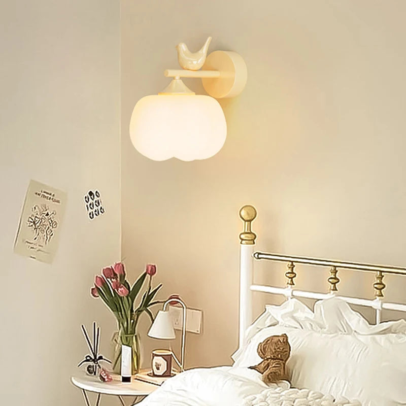 applique murale led moderne oiseau lumière avec abat-jour pe - vue 5 sur 10