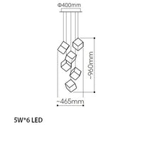 Modern cubic design villa pendant lights, Nordic living room, hotel lobby lights, restaurant, bar interior decoration lights