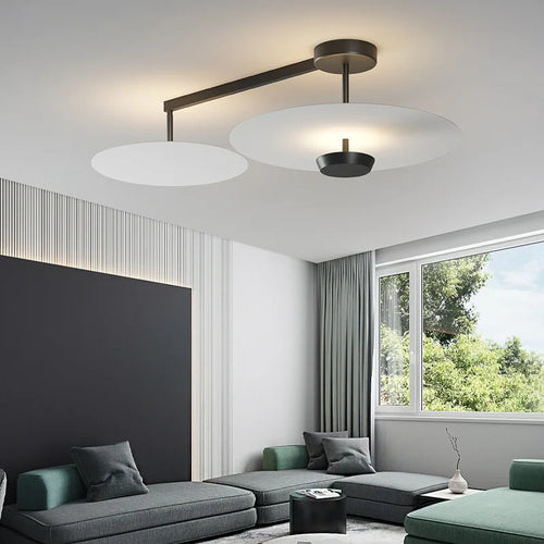lustre rond avec télécommande gradation pour déco art salon