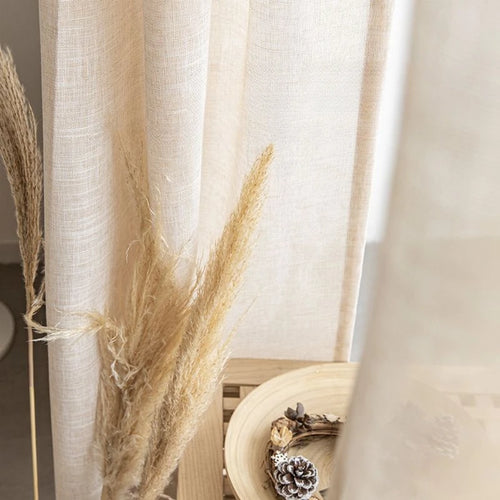 Rideau japonais plissé minimaliste pour salon chambre baie