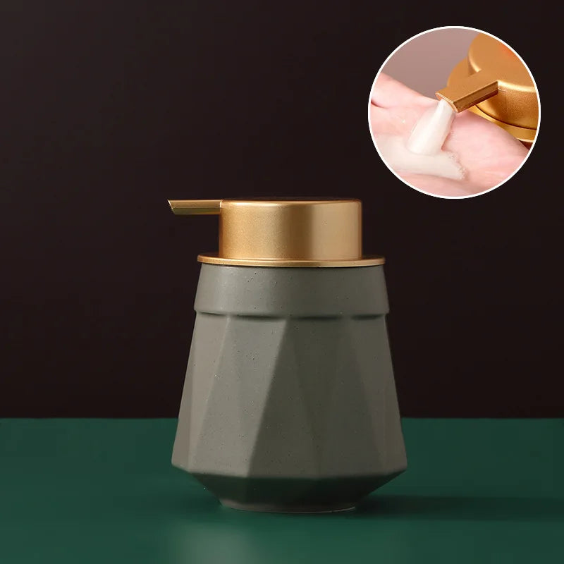 distributeur de savon portable en céramique 400 ml pour soins personnels - vue 12 sur 30