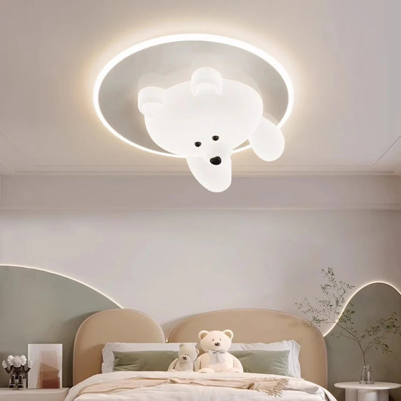 plafonniers mignons en forme d'ours et nuage pour enfants - vue 4 sur 10