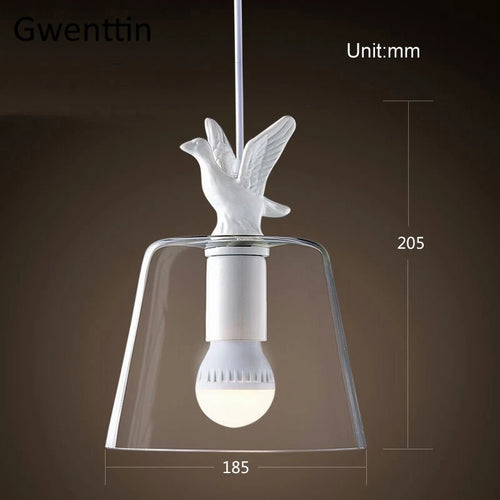 Moderner dekorativer Kronleuchter aus Glas im Enten-Vogel-Stil