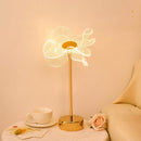 Lampe de table rétro or acrylique papillon LED lampe de bureau hôtel villa art décor LED lampe de table salon chevet LED veilleuses
