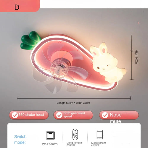 plafonnier led astronaute avec ventilateur et musique bluetooth