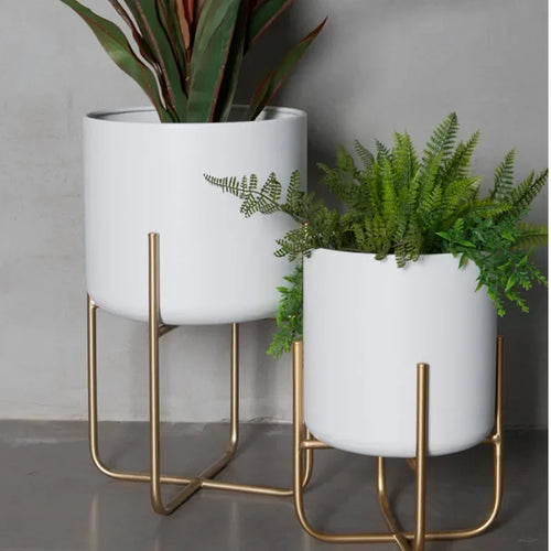 etagère à plantes dorée support à fleurs amovible et polyvalent - vue 4 sur 12