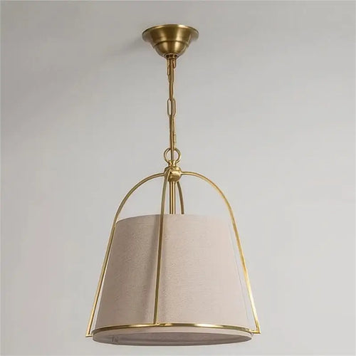 lustre américain simple en tissu avec lumière led créative